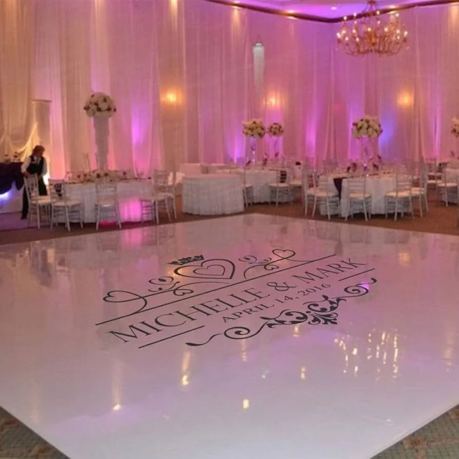 E and A monogram dance floor